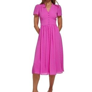 DKNY Pink Midi Dress